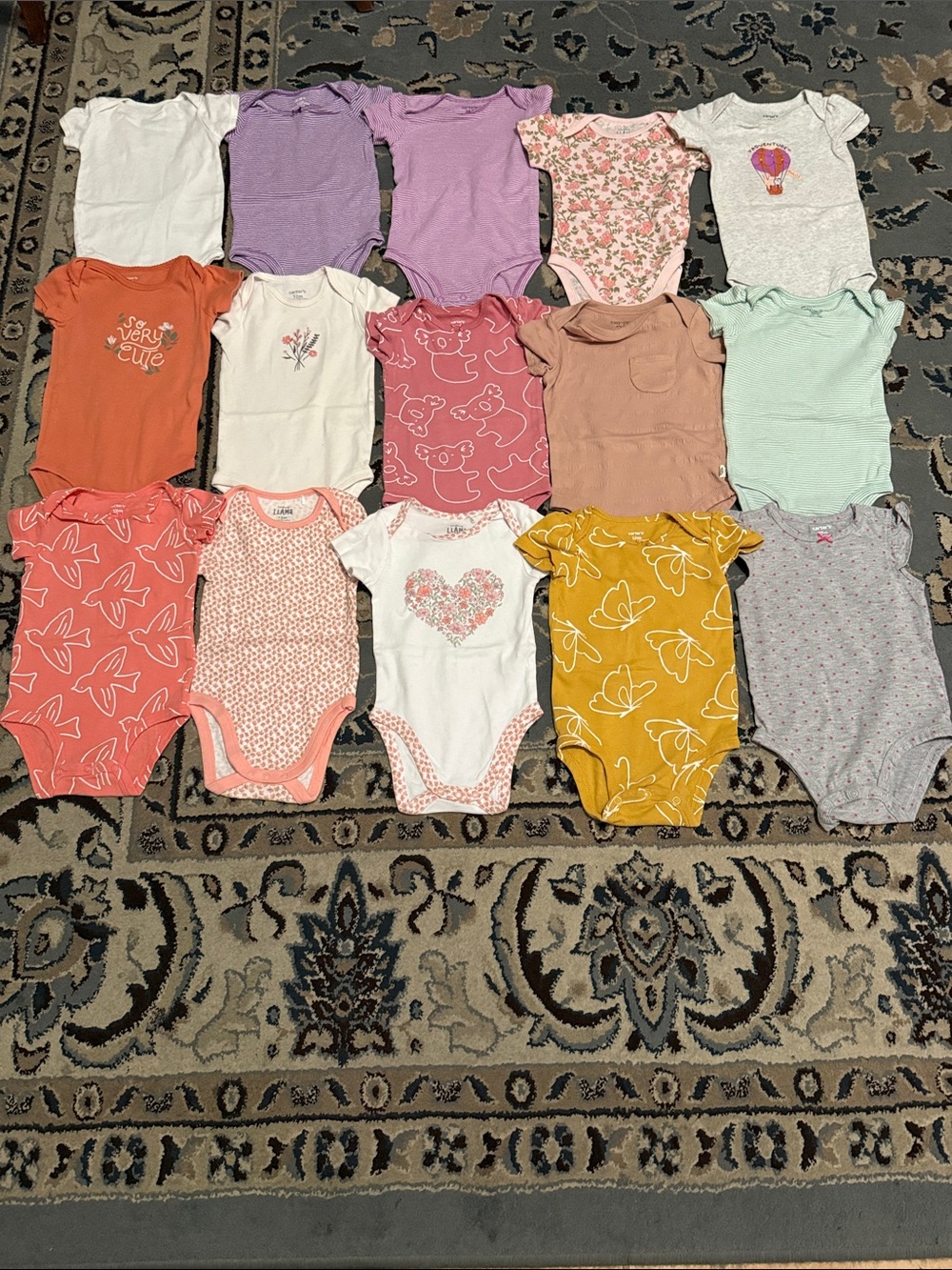Mixed Girls' Short-Sleeve One-Piece Bodysuit - Assorted Colors